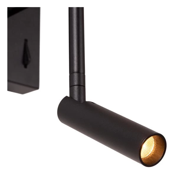 Lucide FINAN - Wandleuchte - LED - 2700K - Mit USB-Ladepunkt - Schwarz - detail 4